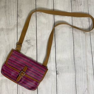Fossil Stripped Crossbody Bag